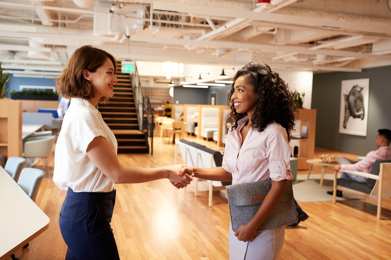 Two Businesswomen Shaking Hands